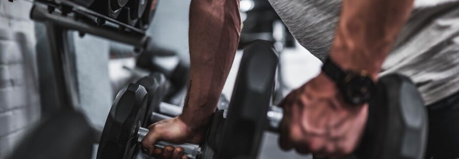 A man in the gym after getting testosterone therapy